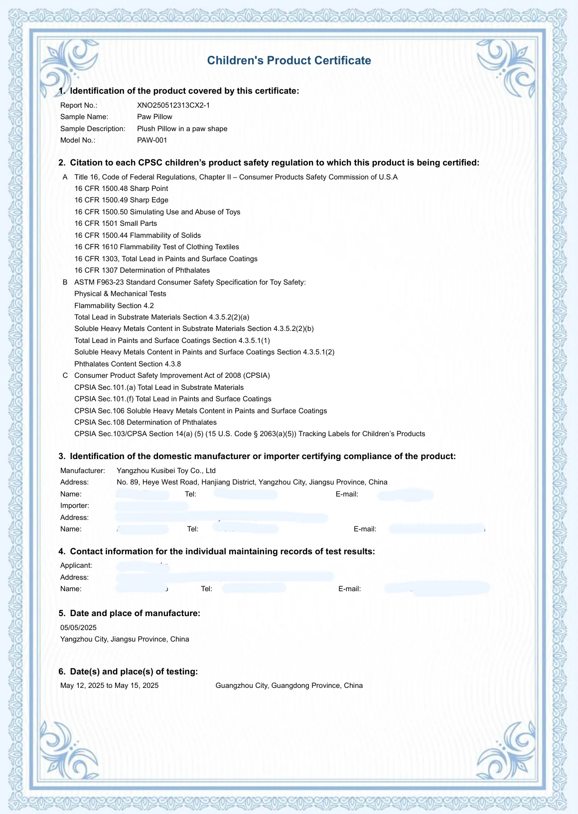 CPC / ASTM F963